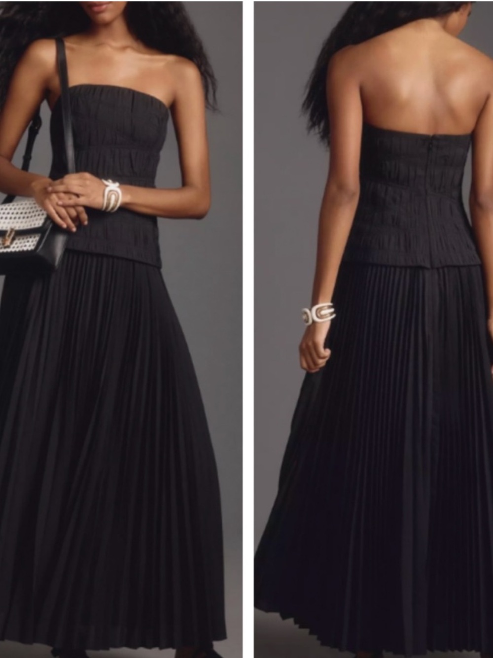 NWT Acler Black Strapless Maxi Dress